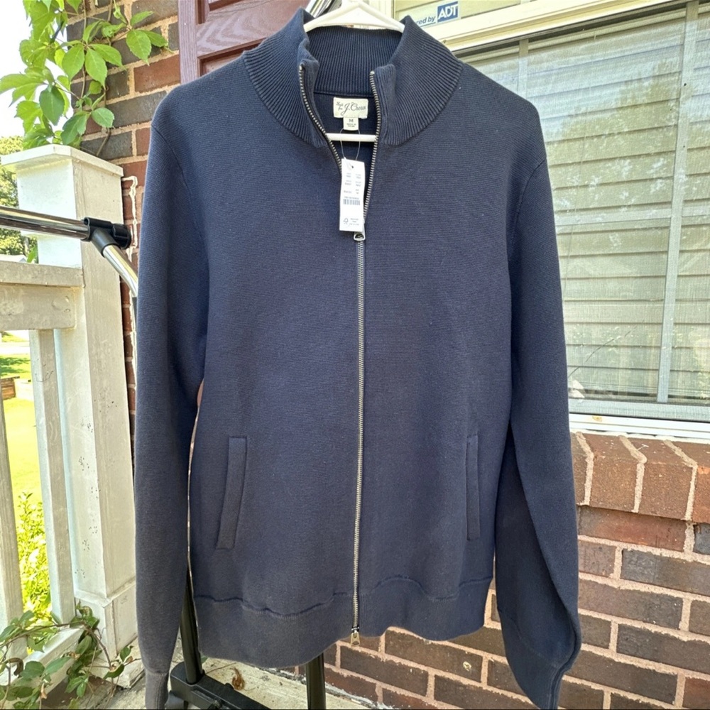 NWT J Crew Cotton milano-stitch coach's sweater-